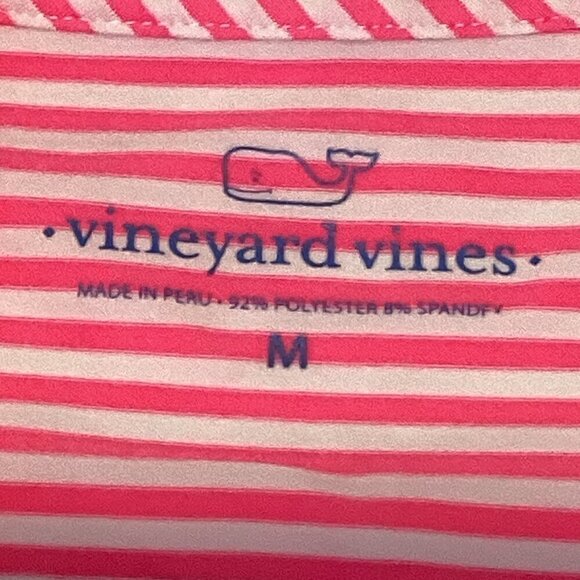 Vineyard Vines Pink Striped Sankaty Twist Front Tee-Shirt Dress M #295F - Picture 7 of 8